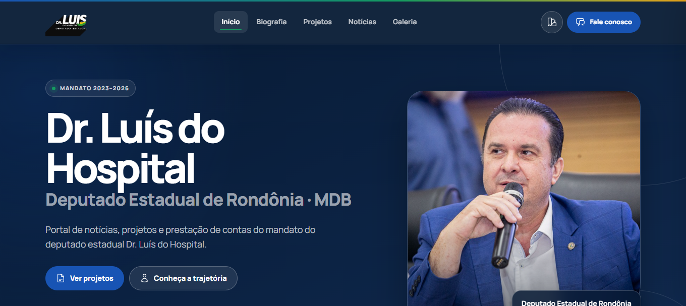 Script de Site para Político
